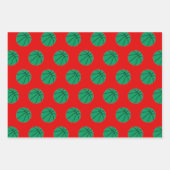 Rood- en Groen Basketball en kerstkerstkerstmis Inpakpapier Vel (Voorkant 3)