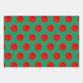Rood- en Groen Basketball en kerstkerstkerstmis Inpakpapier Vel (Voorkant 2)