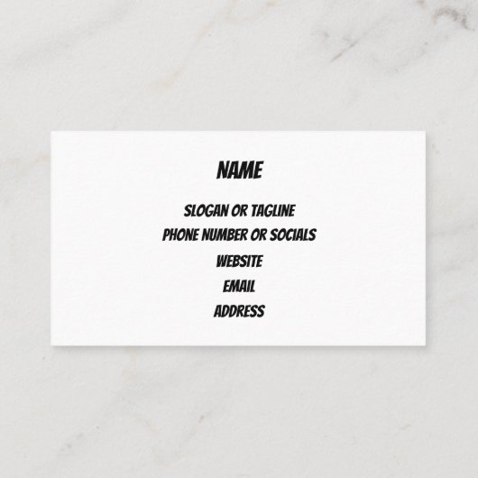 Rood en Groen Bead Collectie Custom Visitekaartje (Achterkant)