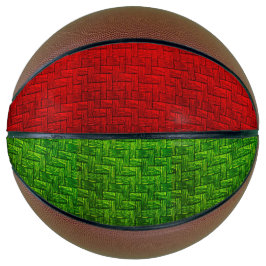 Rood en groen blok basketbal