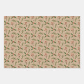 Rood en groen botanische bessen Gift Wrap Inpakpapier Vel (Voorkant)