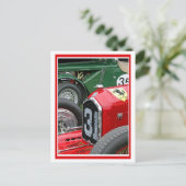 Rood en groen briefkaart (Staand voorkant)