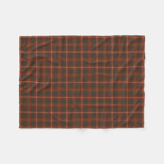 Rood en Groen Bruce Clan Tartan Fleece Deken (Voorkant (Horizontaal))