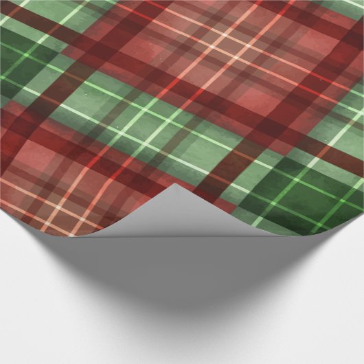 Rood en groen buffel met kerstfeestdag cadeaupapier (Hoek)