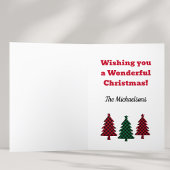 Rood en groen buffelruitpatroon aangepaste foto li feestdagen kaart