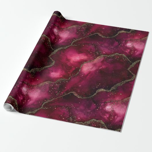 Rood en groen cadeaupapier (Uitgerold)