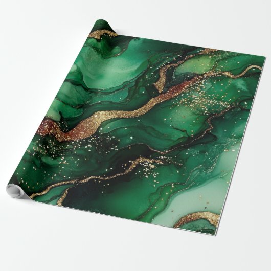 Rood en groen cadeaupapier (Uitgerold)