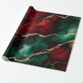 Rood en groen cadeaupapier (Uitgerold)