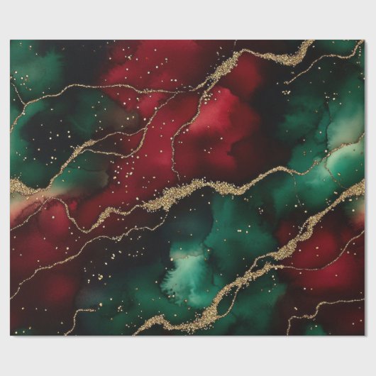 Rood en groen cadeaupapier (Vlak)