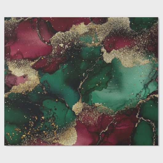 Rood en groen cadeaupapier (Vlak)