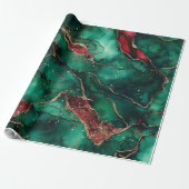 Rood en groen cadeaupapier (Uitgerold)