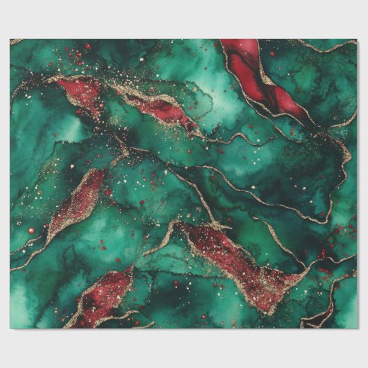 Rood en groen cadeaupapier (Vlak)