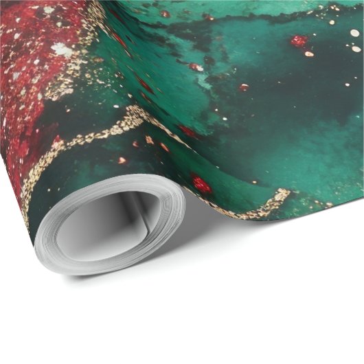 Rood en groen cadeaupapier (Rol Hoek)