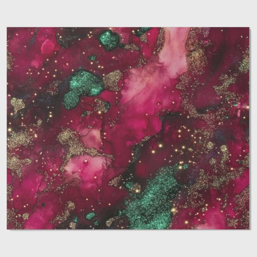 Rood en groen cadeaupapier (Vlak)