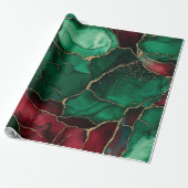 Rood en groen cadeaupapier (Uitgerold)
