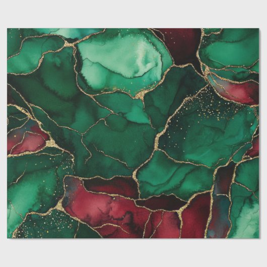 Rood en groen cadeaupapier (Vlak)