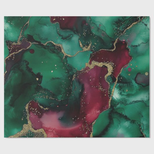 Rood en groen cadeaupapier (Vlak)