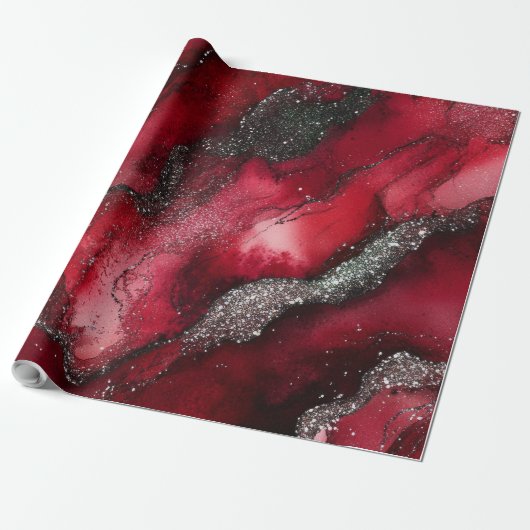 Rood en groen cadeaupapier (Uitgerold)