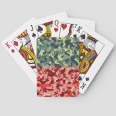 Rood en groen Camo Pokerkaarten (Achterkant)