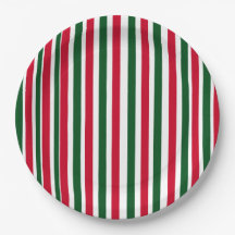 Rood en Groen Candy Cane Christmas Stripes