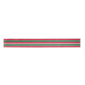 Rood en Groen Candy Cane Christmas Stripes Satijnen Lint (Voorkant)