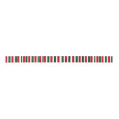 Rood en Groen Candy Cane Christmas Stripes Satijnen Lint (Voorkant)