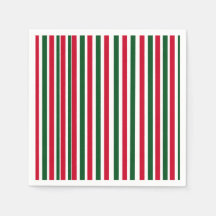 Rood en Groen Candy Cane Christmas Stripes