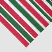 Rood en Groen Candy Cane Christmas Stripes Tissuepapier (Detail)