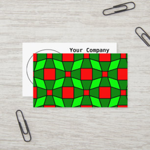 Rood en groen complex patroon visitekaartje