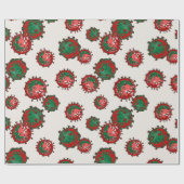 Rood en groen coronavirus | Kerstvirus Cadeaupapier (Vlak)