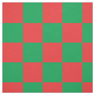 Rood- en groen dambordpatroon stof