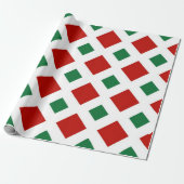 Rood en groen diamant op wit cadeaupapier (Uitgerold)