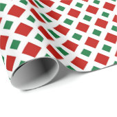 Rood en groen diamant op wit cadeaupapier (Rol Hoek)