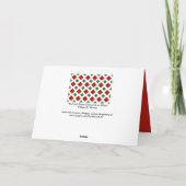 Rood en groen diamant op wit feestdagen kaart (Achterkant)