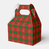 Rood en groen diamantpatroon bedankdoosjes (Achterkant)