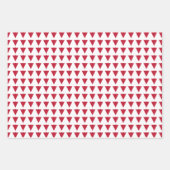 Rood en groen driehoekspatroon kerst inpakpapier vel (Voorkant 3)