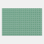 Rood en groen driehoekspatroon kerst inpakpapier vel (Voorkant 2)