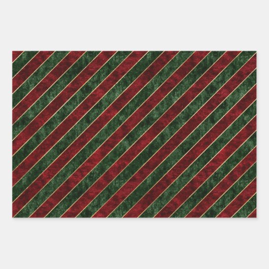 Rood en groen feestdag satin & glitter kerstmis inpakpapier vel (Voorkant 3)