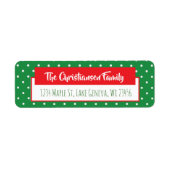 Rood en groen feestdag — Whisky Kerstmis Etiket (Voorkant)