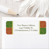 Rood en Groen Fleur de Lis Aangepaste Adresetikett Etiket (Insitu)