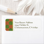 Rood en Groen Fleur de Lis Aangepaste Adresetikett Etiket (Insitu)