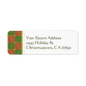 Rood en Groen Fleur de Lis Aangepaste Adresetikett Etiket (Voorkant)