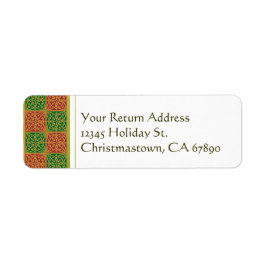 Rood en Groen Fleur de Lis Aangepaste Adresetikett Etiket