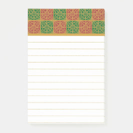 Rood en Groen Fleur-de-lis Patroon Post-it® Notes