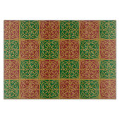 Rood en Groen Fleur-de-lis Patroon Snijplank (Voorkant)