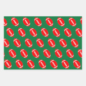 Rood en groen Football en kerstkerstkerstmis Inpakpapier Vel (Voorkant 2)
