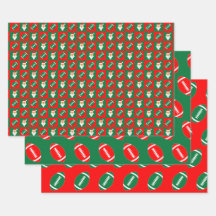 Rood en groen Football en kerstkerstkerstmis