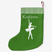 Rood en groen gebak danserend kerstfeest kleine kerstsok (Achterkant)