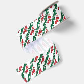 Rood en groen Geen glurende kerst Satijnen Lint (Achterkant)