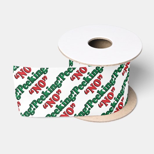 Rood en groen Geen glurende kerst Satijnen Lint (Spoel)